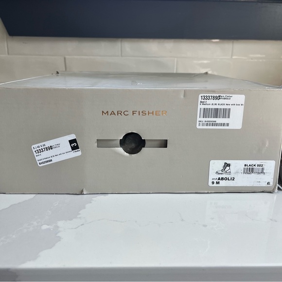 Marc Fisher Women’s Sz 9 Black Leather Buffalo Check Upper & Tongue Combat Boots - Picture 11 of 11